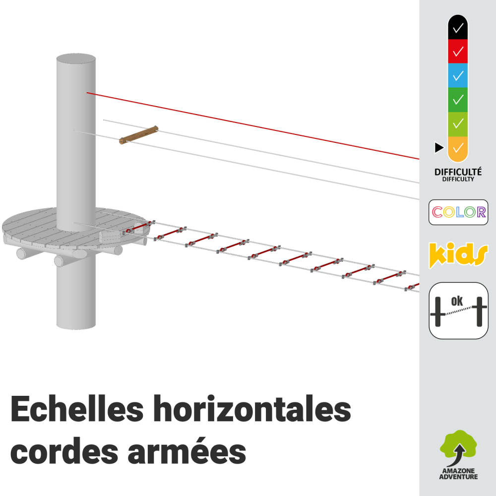 amazone adventure_echelles_horizontales_cordes_armees